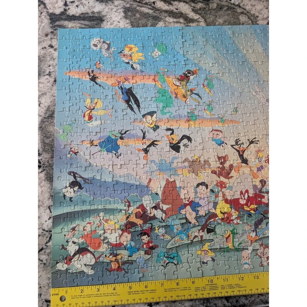 1996 Warner Bros cartoon characters 1000 piece jigsaw puzzle Rare Find, Vintage